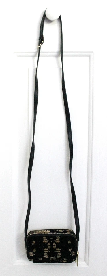 Reed Krakoff Crossbody Mini Wallet Black & Gold Leather  New With Dustbag - Image 3 of 4