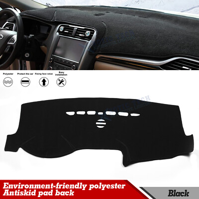 Auto Black Dashboard Dash Mat Antiskid Carpet Cover For Ford Fusion 2013-2020