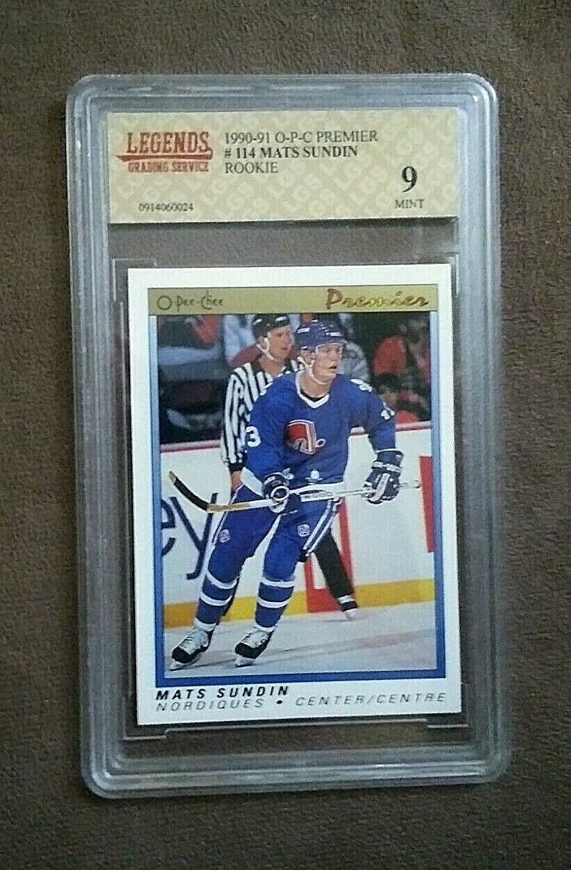199091 OPeeChee Premier Mats Sundin Rookie Card 114 Legends Graded