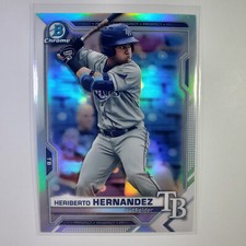 2021 Bowman Draft - Heriberto Hernandez - Chrome Refractor - BDC-100