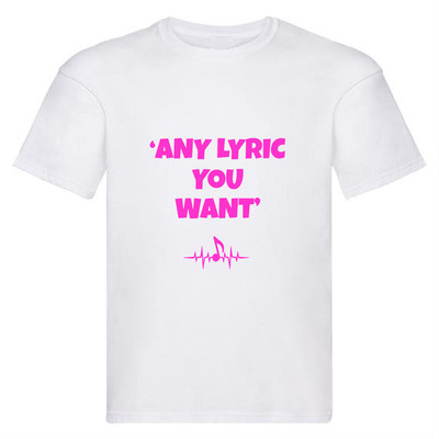 Edwin @ McCain@ KINDER T-Shirt T-Shirt t LYRISCH Geschenk maßgeschneidert MUSIK pink