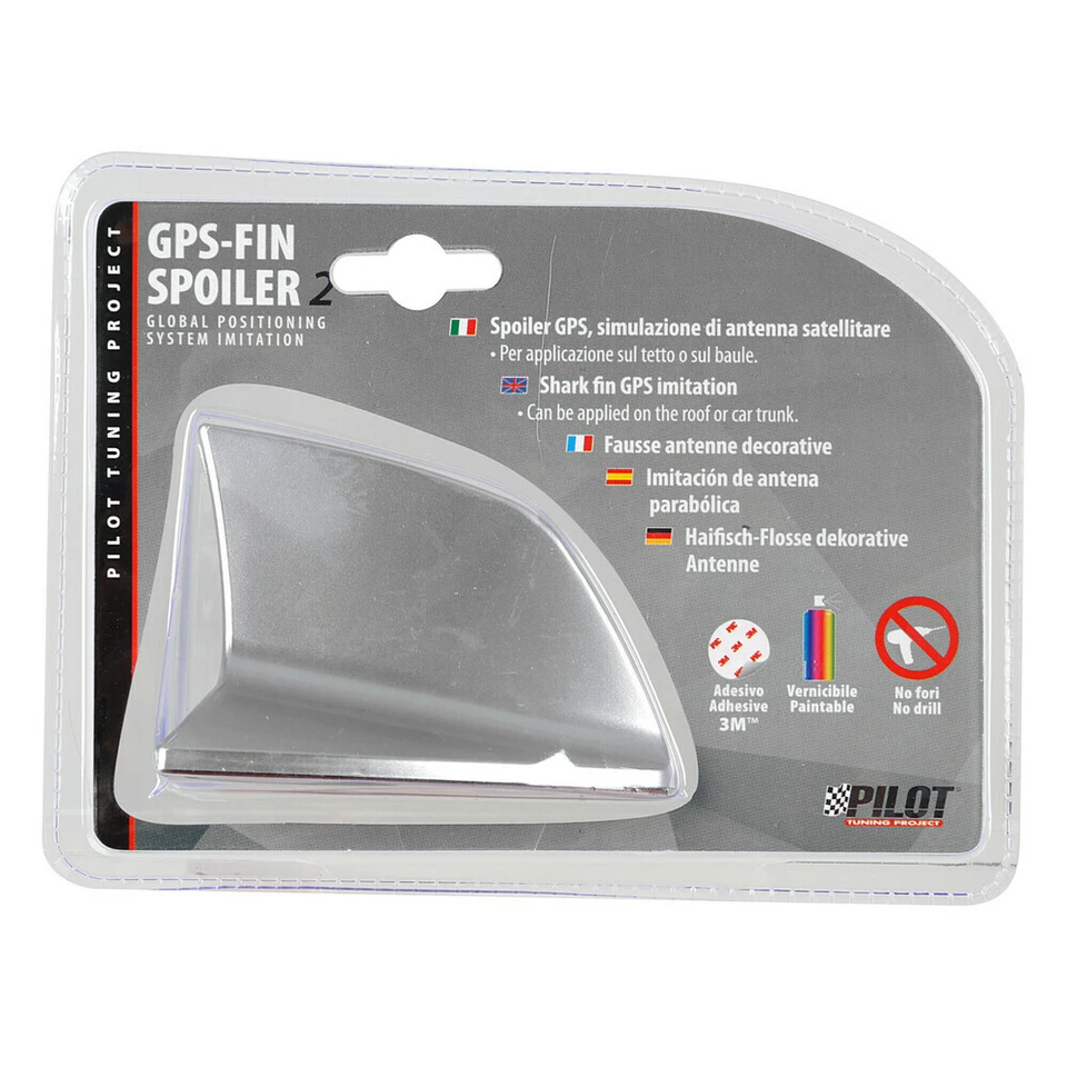 SIMULATORE DI ANTENNA SATELLITARE SQUALO VERNICIABILE ADESIVA SPOILER TETTO BAUL - Immagine 2 di 2