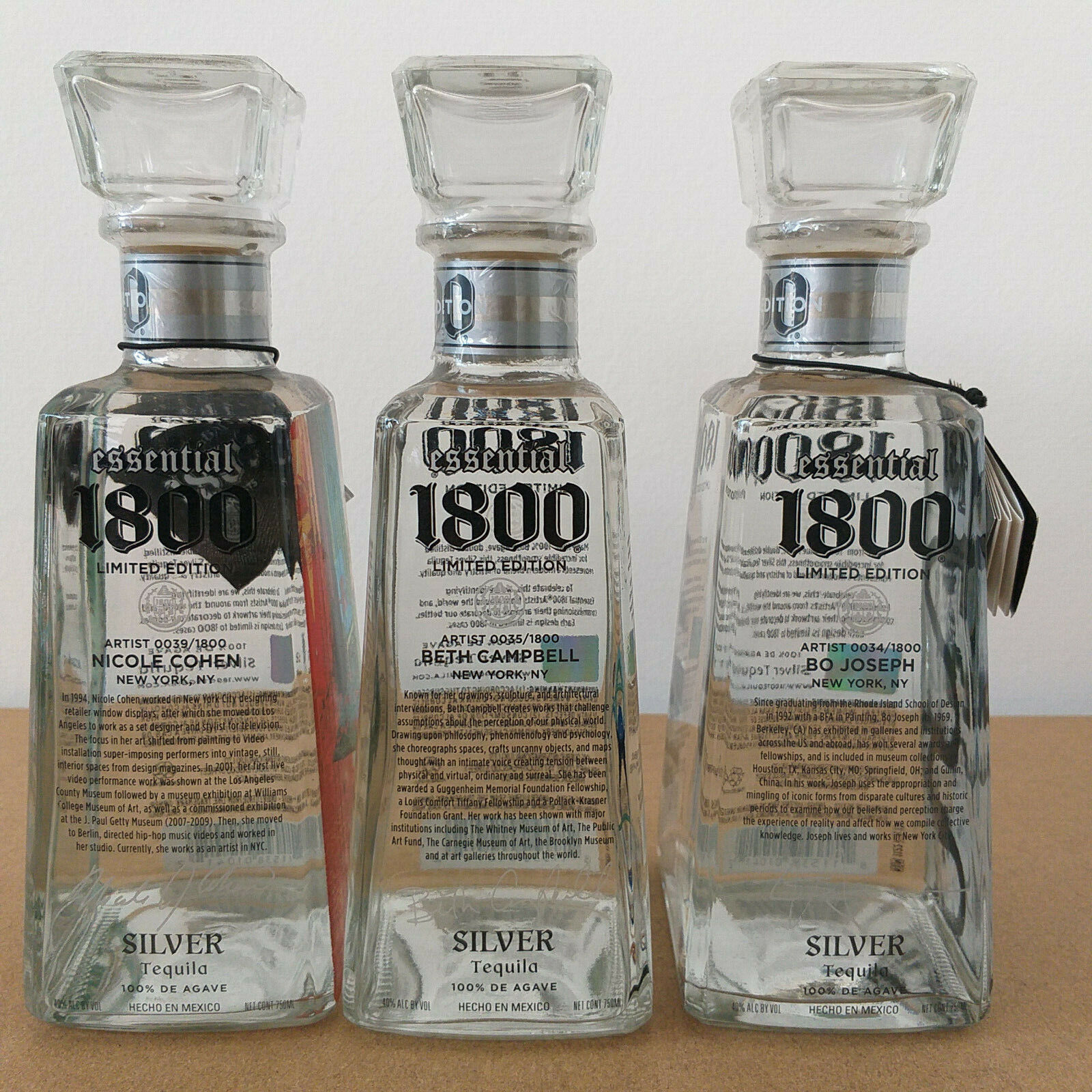 Tequila 1800 Silver Limited Edition Bo JosephNicole CohenBeth Campbell 40