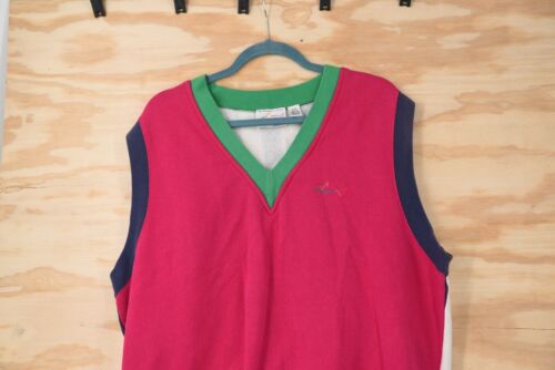 Vintage Greg Norman x Reebok Lions Paw Links RARE!! Fleece Sweater Vest Mens L - Picture 6 of 12