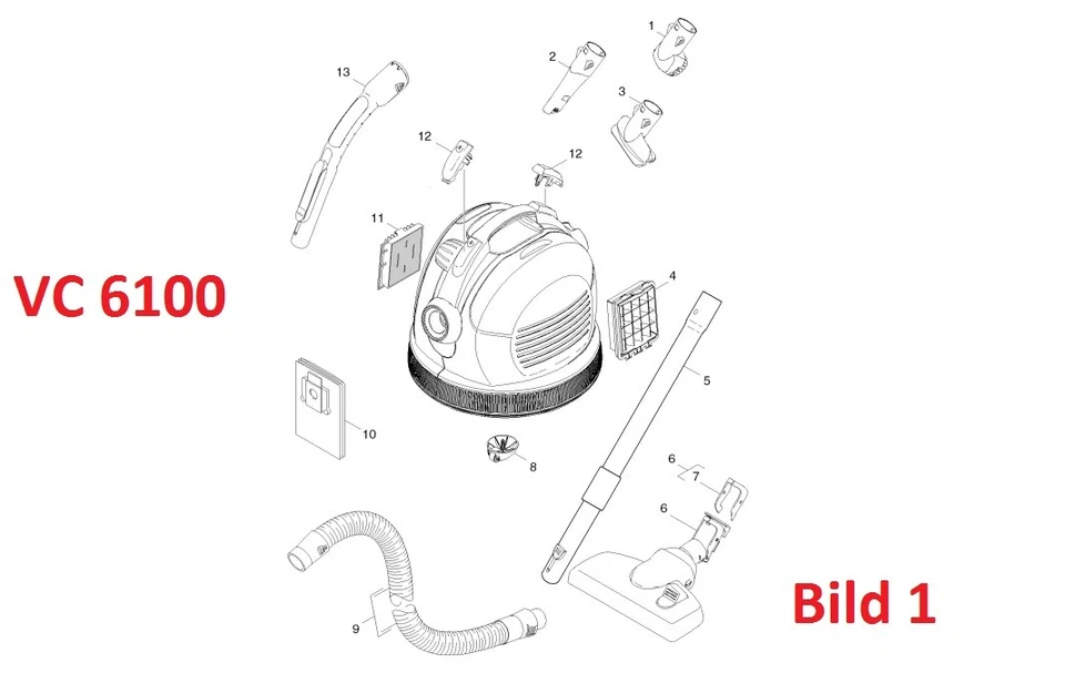 Kärcher Ersatzteile Trockensauger VC 6100 1.195-501