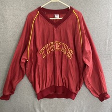 VINTAGE Detroit Tigers Jacket Mens XL Pullover Windbreaker MLB Baseball USA Made