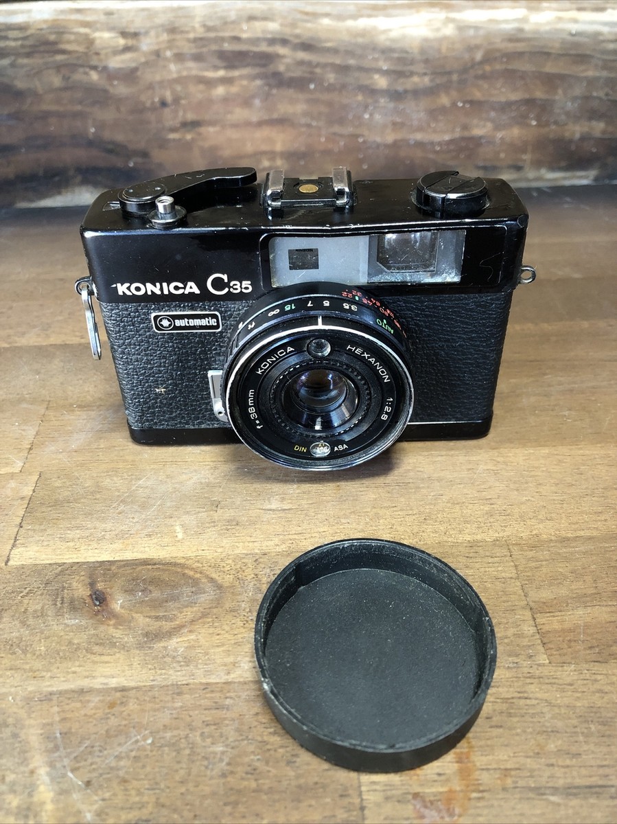 [良品/露出計OK!] Konica C35 flash matic Konica C35 Flash Matic Black 38mm f/2.8 Rangefinder 35mm