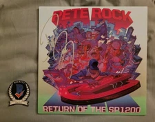 Pete Rock signed Return Of The SP1200 vinyl LP record Beckett BAS COA #BK29000