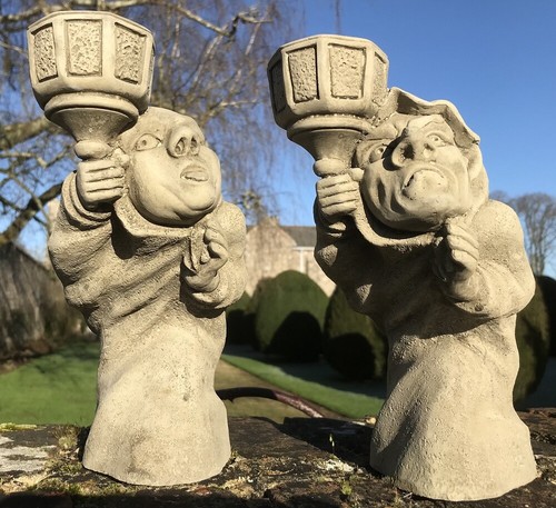 Der Nachtwächter (Kerzenhalter) Stein Gartenornament - Bild 5 von 5