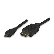 Manhattan Cavo HDMI Highspeed con Ethernet Channel 1.4 A M/ Micro D M, 1,0 m