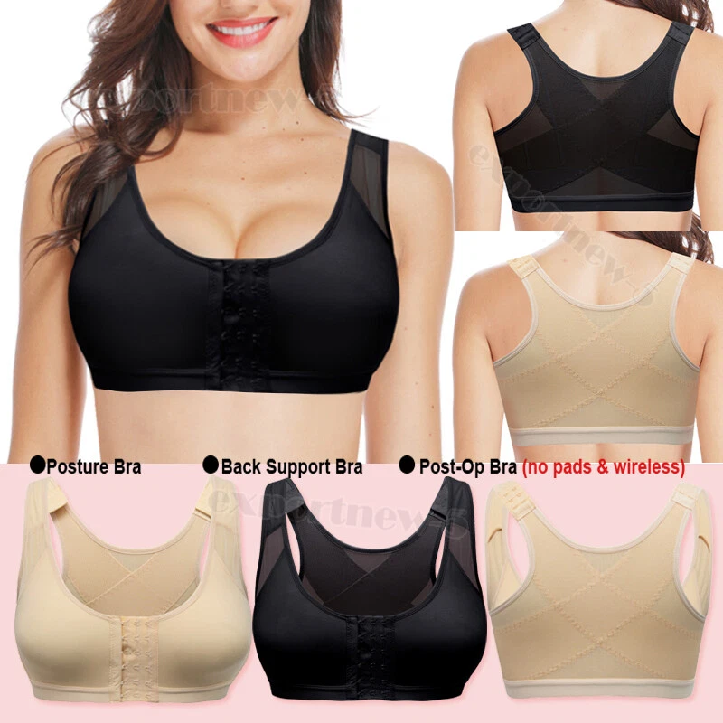 Women Post Surgical Post Op Sculpting Bra Brasier Adjustable Back Support  Shaper