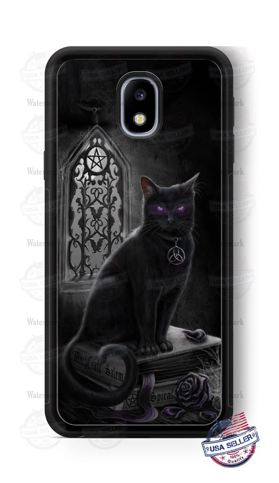 Capa telefone gato preta Halloween Sabrina para iPhone i14 Samsung A14 Google - Imagem 3 de 4