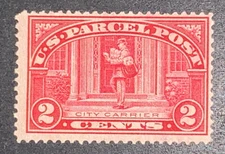 Travelstamps:1912-13 US Stamps Scott # Q2 City Carrier 2cents  mint hinged OG