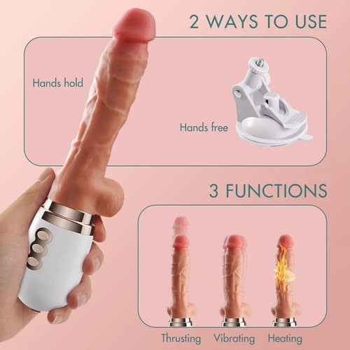 Sex Fucking Machine Realistic Thrusting Dildo Penis Dong Vibrator Adult Sex Toy - Picture 9 of 9