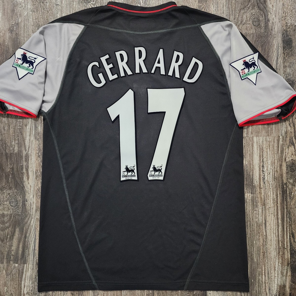 2003 Reebok Liverpool Away Soccer Jersey Steven Gerrard Men