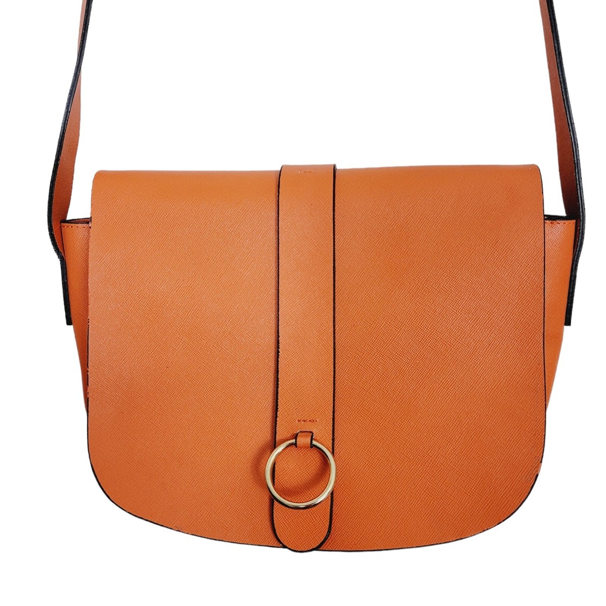 VITTORIA NAPOLI ITALY Saffiano Hard Leather Crossbody Bag Purse