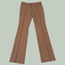 Stella McCartney Womens Camel Brown 100% Wool Flared Tailored Trousers Size 42