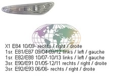Lexmond Blinkleuchte Blinker links f�r BMW 1er E87 E81 X1 E84 E88 E93 E92