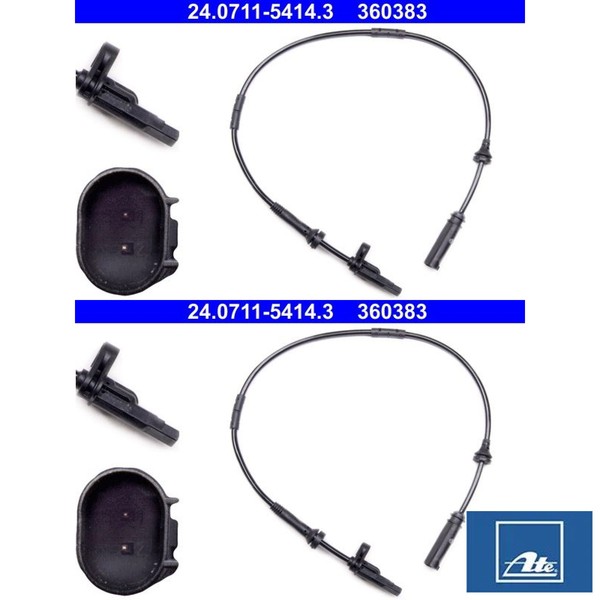 2X Sensor FüR Raddrehzahl ATE 24.0711-5414.3 2 Sensor Raddrehzahl FüR BMW-image