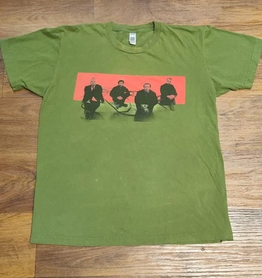 Vintage COLDPLAY 2005 Twisted Logic Tour Y2K T Shirt Mens Large Green Band Tee L - Image 1 of 4