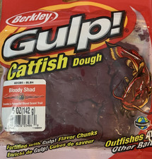 Berkley Gulp #GDCB5-BL8H  Catfish Dough Bloody Shad 5oz-BRAND NEW-SHIPS N 24 HRS