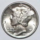 1940 Mercury Dime FSB CHOICE BRILLIANT UNCIRCULATED (P271)