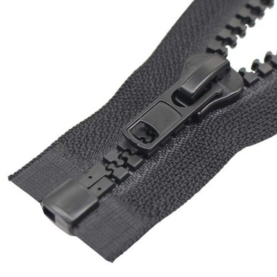 2 PCS #10 16 Inch Separating Jacket Zipper Black Heavy Duty Molded Plastic