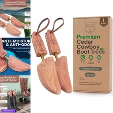 Cedar Cowboy Boot Trees Men's Large 10.5-12 Wood Shoe Stretcher Shaper Leather