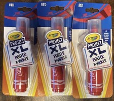 Lot Of 3 Crayola Project: XL Poster Marker, Red single ct, Multi