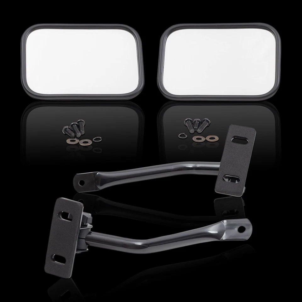 Fits 1976-1986 CJ7 Manual Mirror Set 1981-1985 Scrambler 1987-2017 Wrangler - Image 3 of 4
