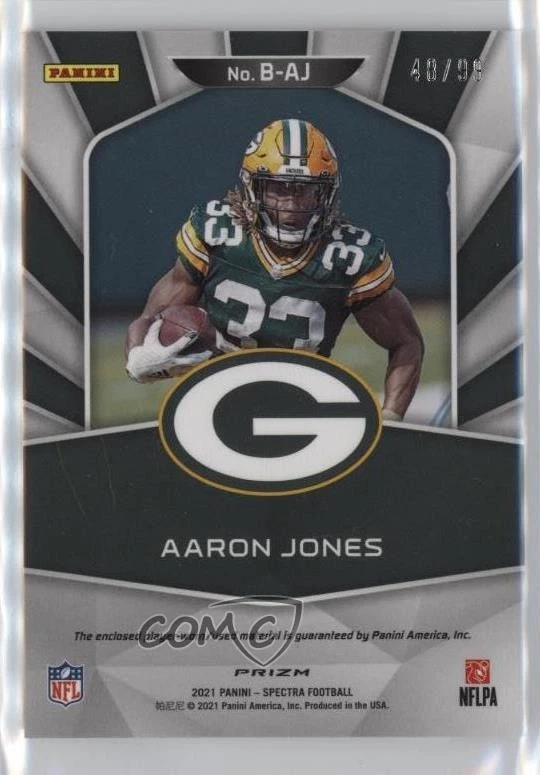 2021 Panini Spectra Brilliance /99 Aaron Jones #B-AJ - Image 2 of 2