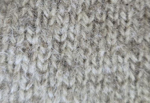 Vintage 90s LANDS END Men's Knit Sweater XL Heathered Brown Wool Made in USA - Picture 5 of 15