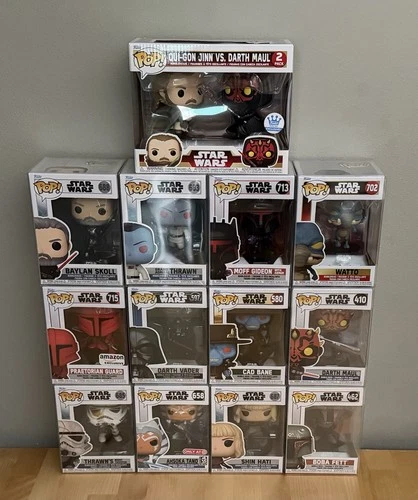 Star Wars Funko Pop Lot of 13 Common and Exclusive Vinyl Figures