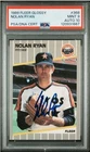 1989 Fleer Glossy Nolan Ryan Signed Baseball Card PSA 9 DNA 10 Certified HOF