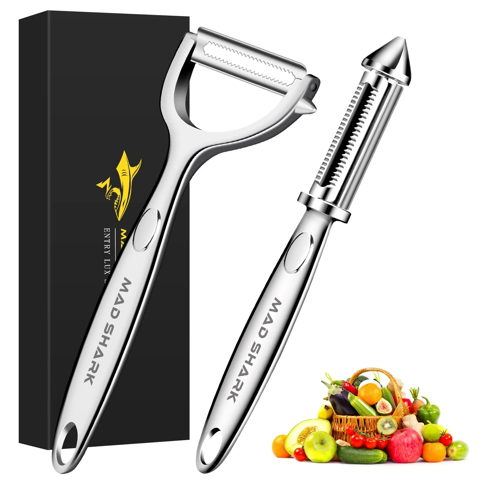 Ultra Sharp Vegetable Peelers for Kitchen Fruit Apple Potato Peelers,Design w...