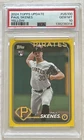 2024 Topps Update Series Paul Skenes RC PSA 10 Yellow Pirates Color Match #US100
