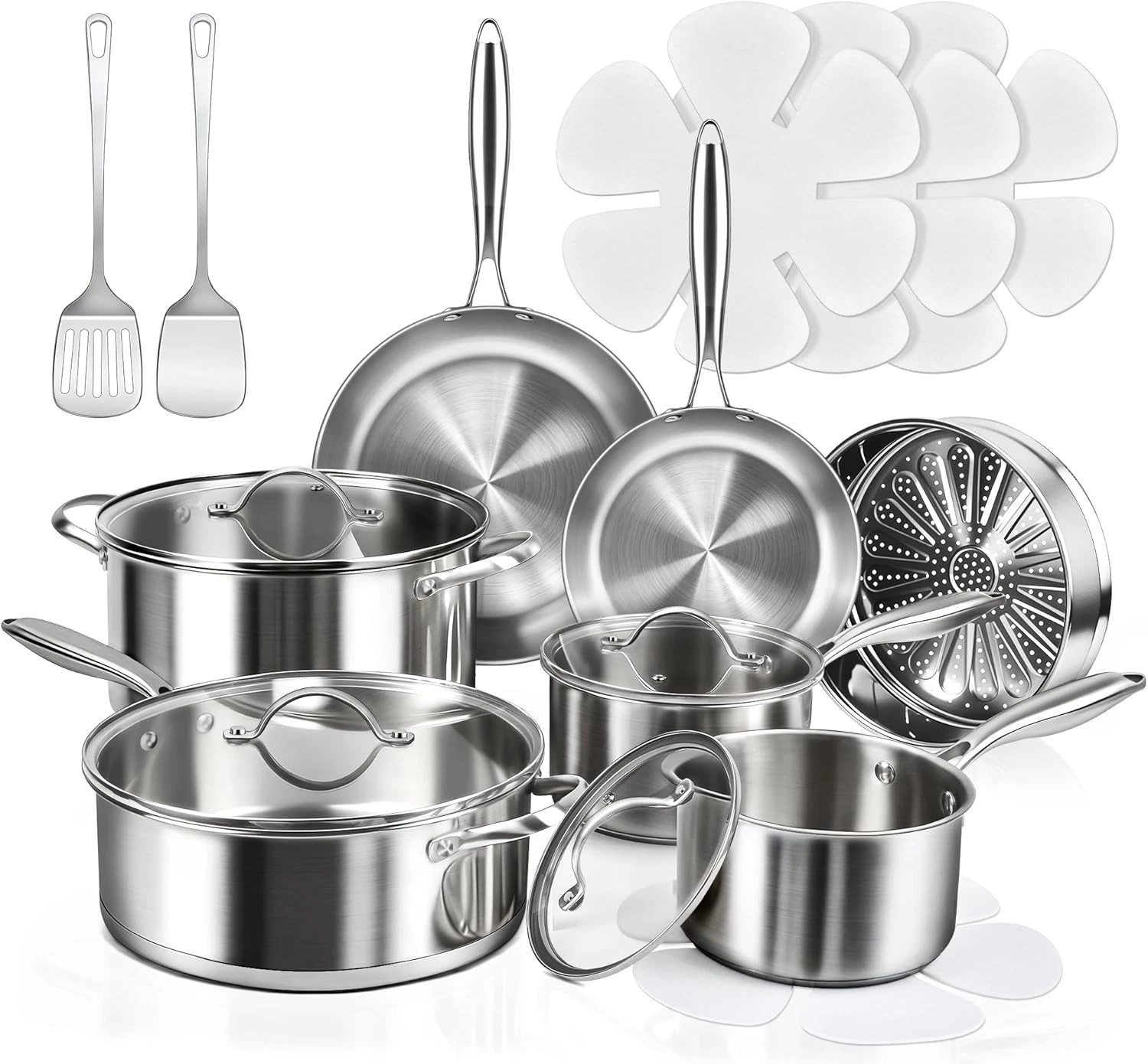 ICSTI BXGGTZ-01 Pot & Pan Set Tri-Ply Stainless Steel Dishwasher Friendly 16 Pcs
Opens in a new wind