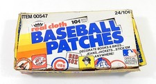 1976 Fleer Real Cloth Baseball Patches Wax Box of 24 Packs