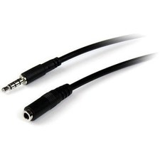 Image of Startech 1M 3.5Mm 4 Position Trrs Headset Extension Cable M/F 1 X Mini-Phone Ma