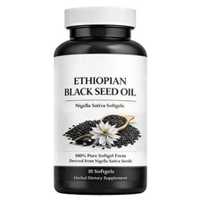 Ethiopian Black Seed Oil Softgels 4.64 Thymoquinone  Non-Gmo, Gluten-Free,60