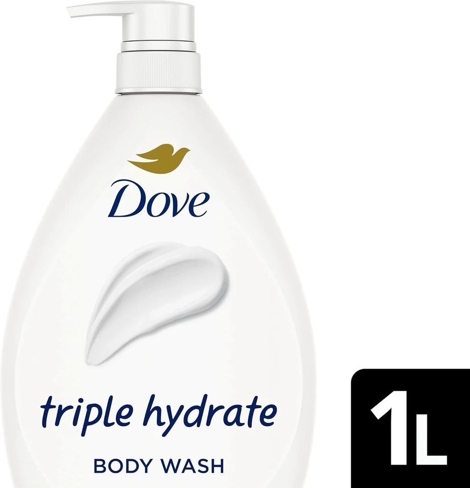 Dove Triple Hydrate Body Wash 1L | Deep Moisturizing & Nourishing Cleanser | Sul - image 2 of 4
