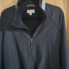 Cutter & Buck CB WeatherTec Golf Jacket Mens Sz L Black Full Zip Lining