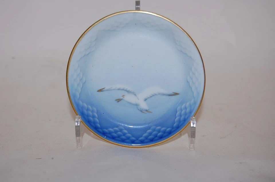 Tellerchen Untersetzer 10 cm Möwe Seagull Goldrand Bing Gröndahl Denmark