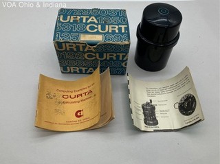Vintage Curta Type II Mechanical Calculating Machine Serial 557080 Box Manuals