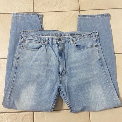 Levi Strauss Co 505 Mens Jeans Light Wash Size 38x30 Straight Fit Denim