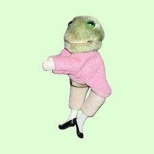 Vintage 1986 Eden Toys Beatrix Potter Mr Jeremy Fisher Frog Clip On Plush 4.5"