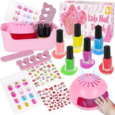 Kids Nail Polish Set for Girls, 14PCS Art Kit with Starter Edition