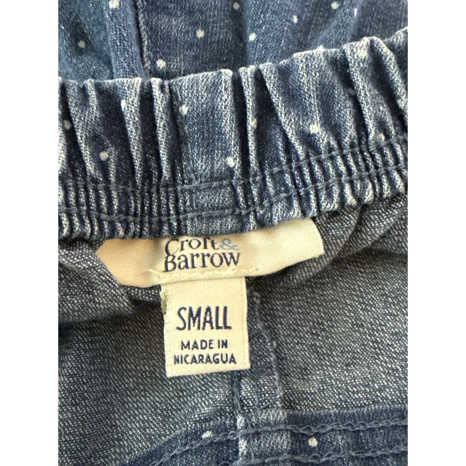 Croft & Barrow Women's Pull-On Capri Pants Small Blue Dot Stretch Denim - Image 3 of 4