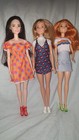 Lot de 3 poupées Barbie - cheveux roux blonds noirs et gingembre