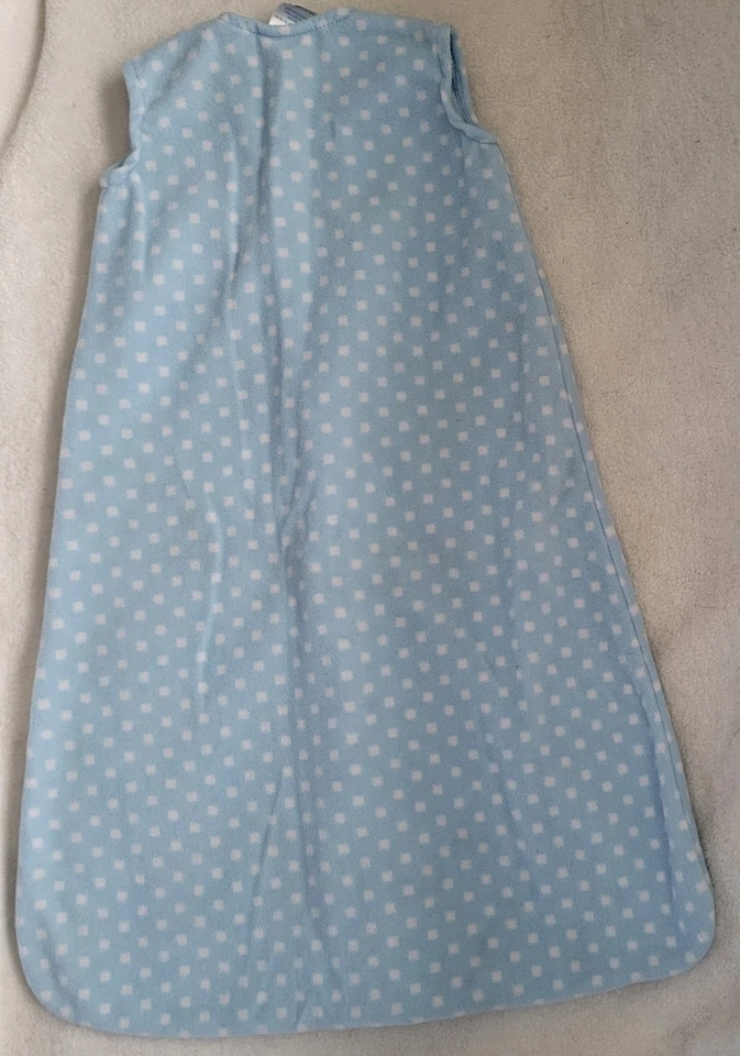 Halo Sleep Sack Infant Boy Birth-6M Size S Blue White Polka Dot Wearable Blanket - Image 3 of 4